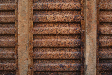 Rusty iron wall