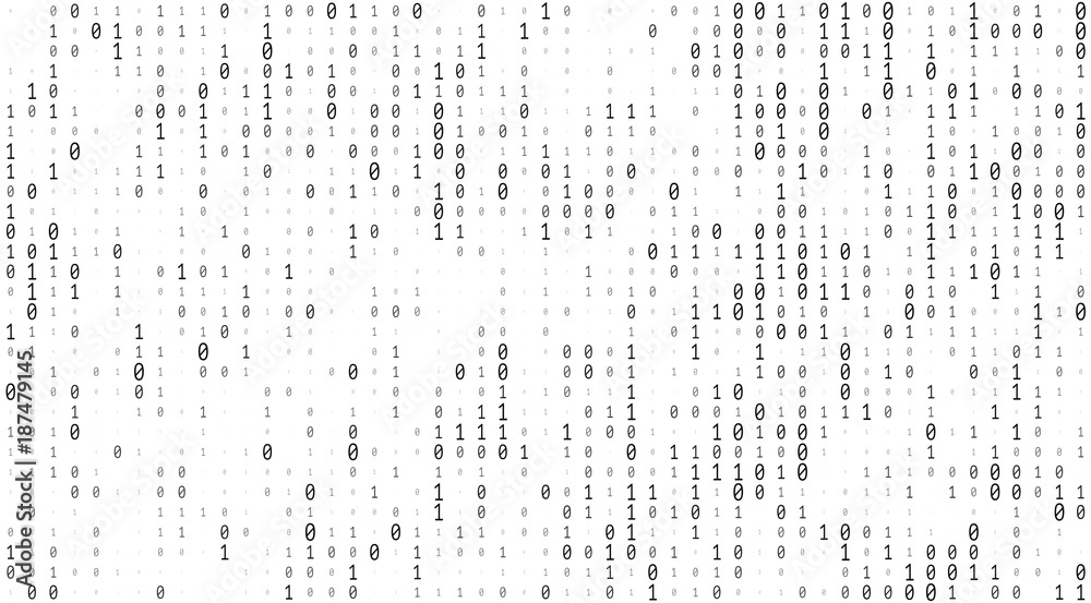 Wall mural binary numbers texture