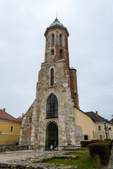 Fototapeta premium Ruins of Mary Magdalene Church, Budapest, Hungary