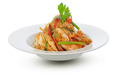 Thai cuisine,Fried crab with curry powder