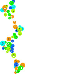 Vector Confetti Background Pattern. Element of design. Colored emoticons on a white background