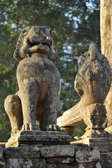 Fototapeta na wymiar Ruins and Temples in Angkor, Cambodia