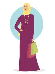 Мусульманка с покупками