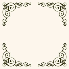 Frame with decorative corners