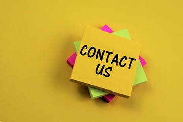 An concept Image of a contact us note