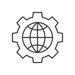 Global setting outline icon