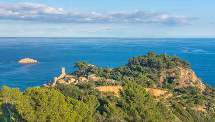 Obraz premium Vila Vella of Tossa de Mar, Costa Brava, Catalonia, Spain