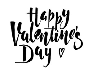 Happy Valentines Day Vintage Card With Vector Lettering