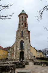 Fototapeta na wymiar Ruins of Mary Magdalene Church, Budapest, Hungary