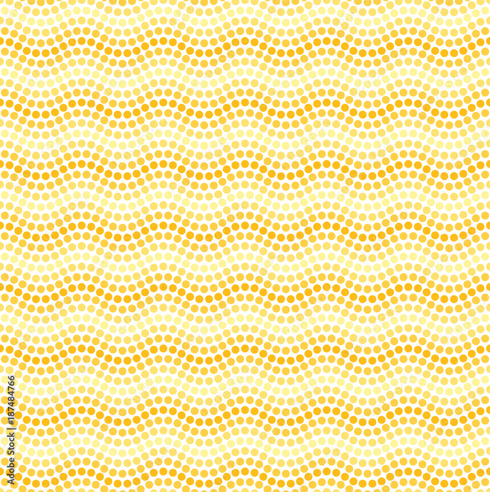 Poster seamless wavy dot pattern. vector orange geometric pattern.