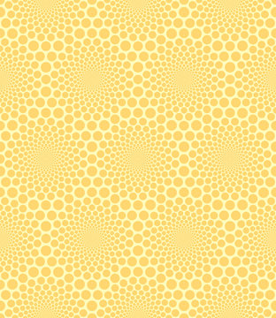 Seamless Orange Vector Pattern With Dots.