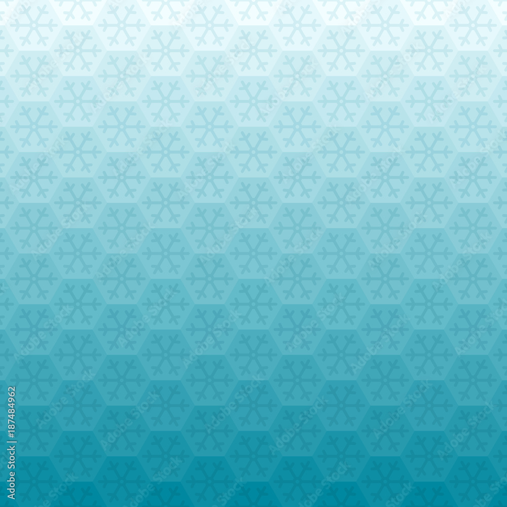 Poster vector abctract blue background with snowflakes.