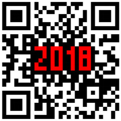 Modern technologies 2018 written inside a QR code