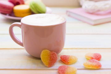 Romantic composition with coffee