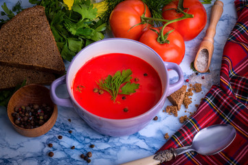 Tomato soup with basil