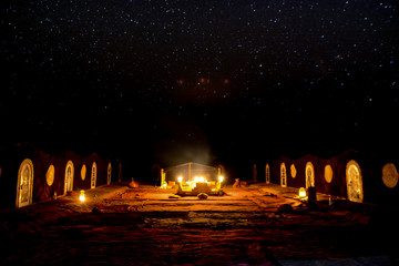 Landscape in desert of  morocco