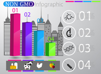 Obraz premium Food infographic element. Health concept