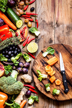 vegetables and fruits, herbs - the ingredients for cooking, healthy lifestyle