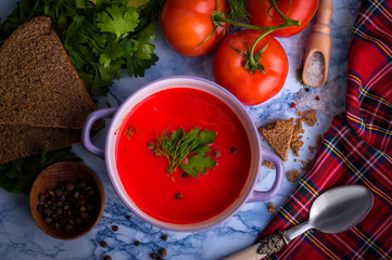 Tomato soup with basil