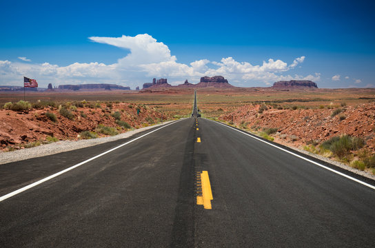 Road on the american desert