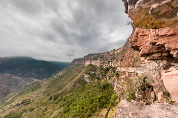 Fototapeten Chicamocha Canyon from Mesa de Los Santos landscapes andes mountains Santander in Colombia South America © snaptitude