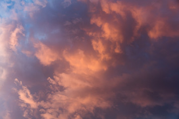 Skyscapes at sunset Caldas in Colombia South America