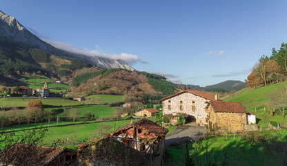 Typical Basque landscape between mountains © AnderArrieta