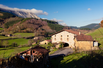 Typical Basque landscape between mountains © AnderArrieta
