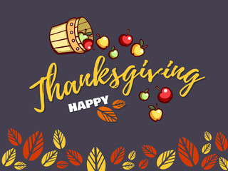 Thanksgiving Greeting Card With Apples