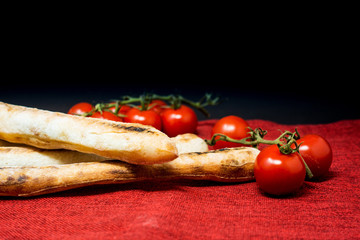 French baguette bread on table