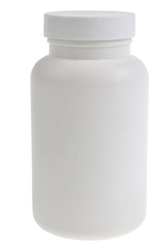 Flacon en plastique blanc