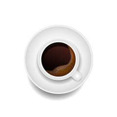Cup of coffee. Hot drink. Invigorating. Delicious. For your design.