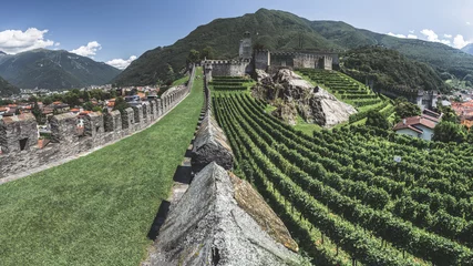 Selbstklebende Fototapeten Khaki Castelgrande Bellinzona, Château de Bellinzone.  © Alexandre