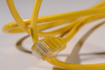 yellow ethernet cable