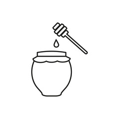 Jar with honey icons