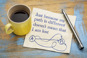 different paths and options