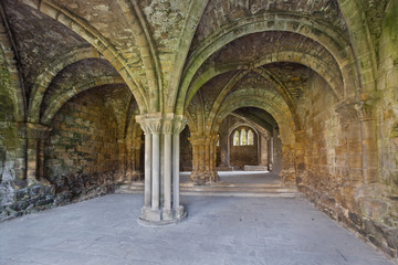 Fototapeta na wymiar Chapter of Kirkstall Abbey in Leeds, Yorkshire, England, UK
