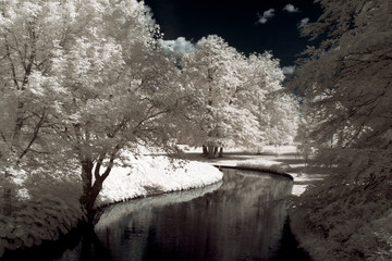 Parc &agrave; Copenhague en infrarouge