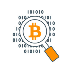 Bitcoin cryptocurrency vector illustration