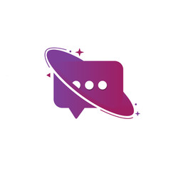 Message Planet Logo and Icon Element