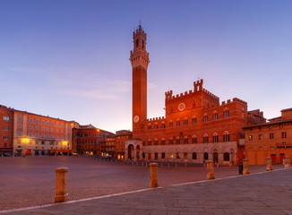 Siena. The central city square piazza del Campo.