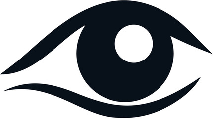 Human eye icon close-up