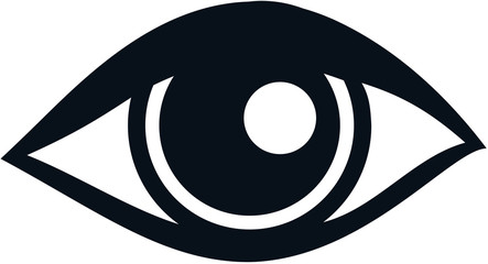 Human eye icon black white