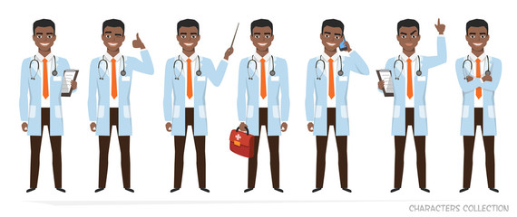 African american doctor with a stethoscope