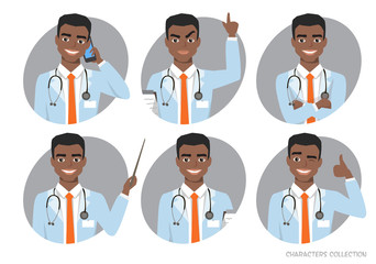 African american doctor with a stethoscope
