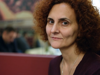 Curly hair woman indoor