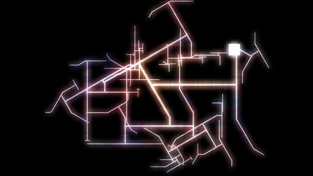 City Map of a Fictional Town Roads and Streets