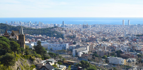 Vista panorámica de Barcelona
