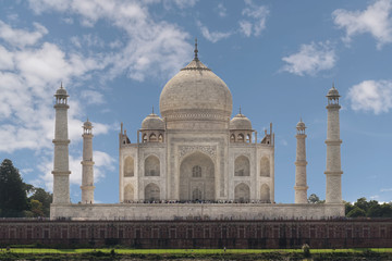 Fototapeta na wymiar Taj Mahal from river Yamuna, Agra, Uttar Pradesh, India