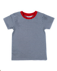 Childrens striped T-shirt. Isolate on white